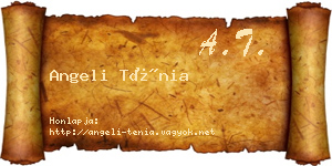 Angeli Ténia névjegykártya